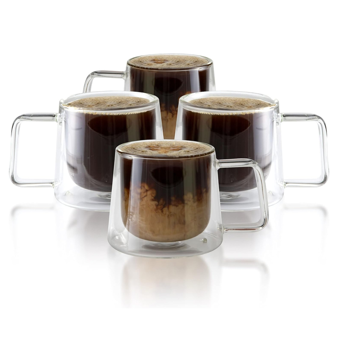 Dubbelwandige Glazen Koffiemok
