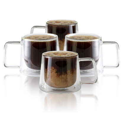 Dubbelwandige Glazen Koffiemok