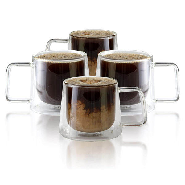 Dubbelwandige Glazen Koffiemok