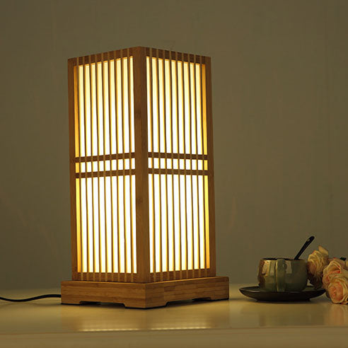 Japanse Houten Tafellamp