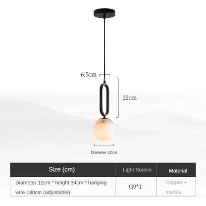 Elegante Marmeren Hanglamp