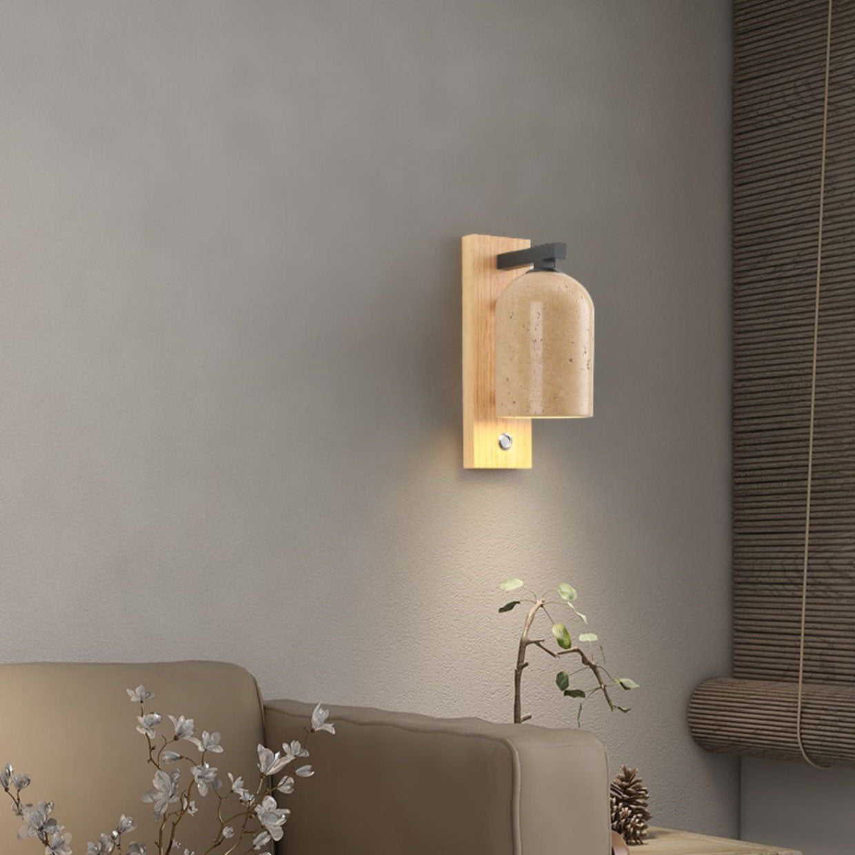 Vintage Japanse Wandlamp