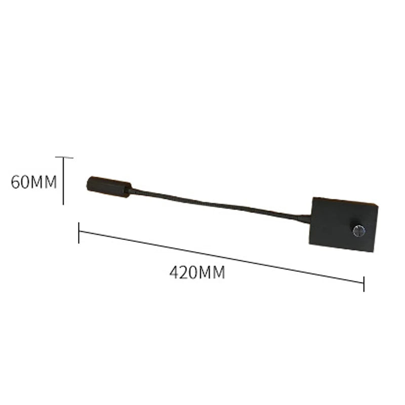 LED Wandlamp 3W – Zwart | Flexibele Bedlamp met Schakelaar – 220V Binnenverlichting