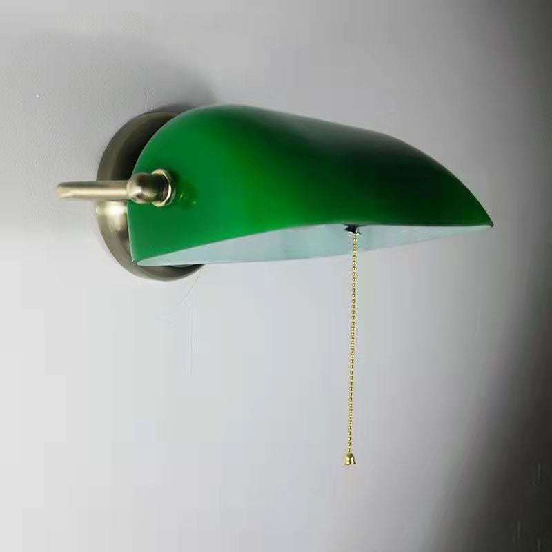 Vintage Wandlamp met Glazen Kap