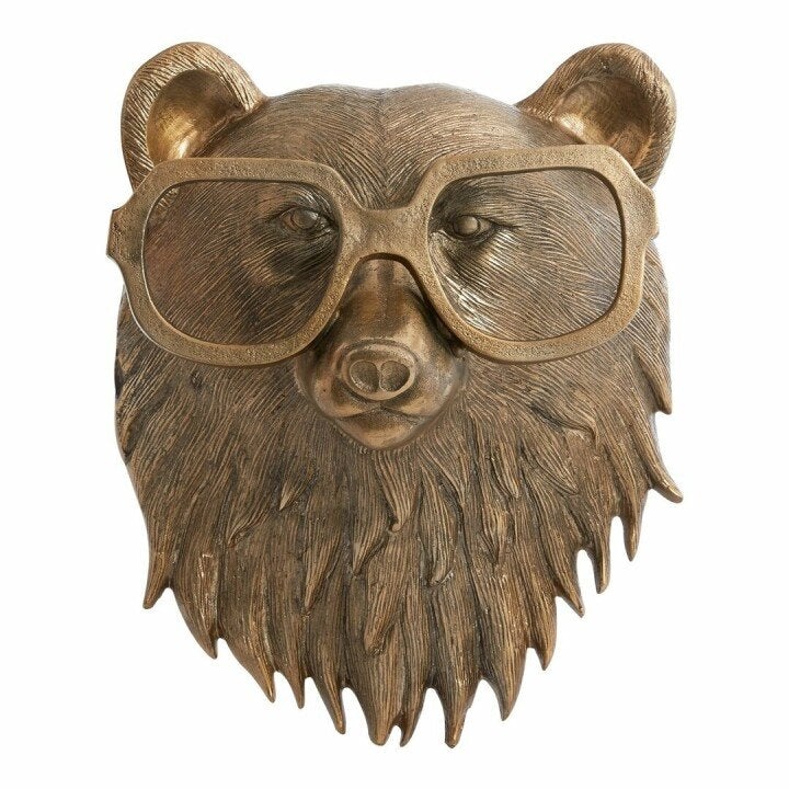 Antiek Bronzen Harsen Dierenwandachtergrond