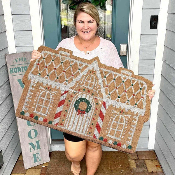 Gingerbread Huis Welkommat Voor De Deur