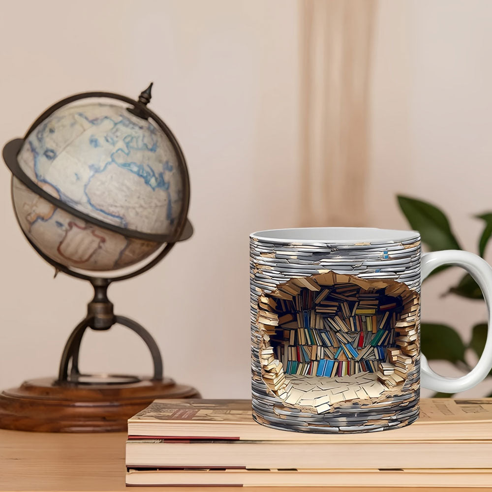 3D Boekenplank Ceramic Mok