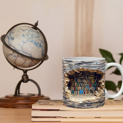3D Boekenplank Ceramic Mok