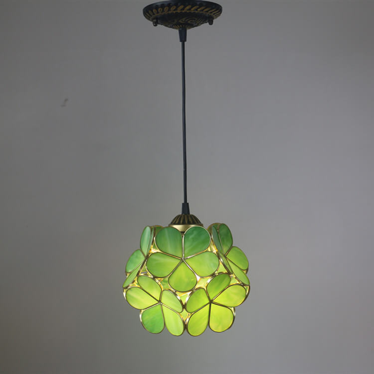 Bloemenlamp met Glaskunst