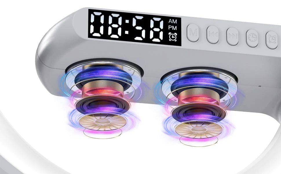 4 In 1 Draadloze Nachtlampje Lamp Bluetooth Speaker Wekker Snel Opladen