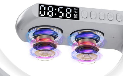 4 In 1 Draadloze Nachtlampje Lamp Bluetooth Speaker Wekker Snel Opladen