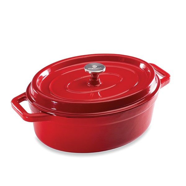 Pan met deksel geëmailleerd aluminium