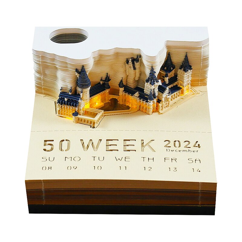 Omoshiroi Blok 3D Kladblok Kalender
