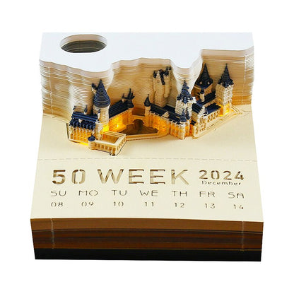 Omoshiroi Blok 3D Kladblok Kalender