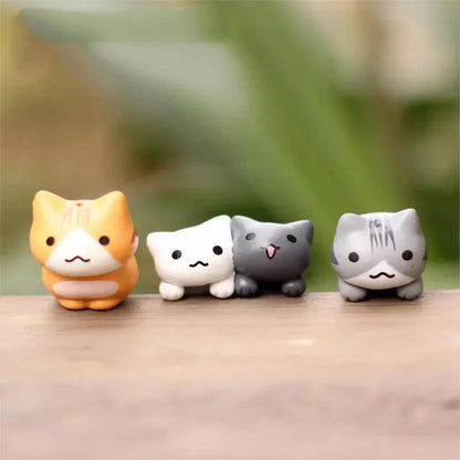 6-delige Gelukkige Kat Miniatuur Tuinset