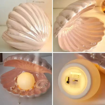 Zeemeermin Parel Schelp Lamp