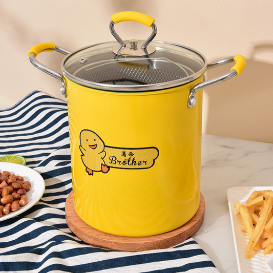 Frituurpan met Deksel, Rekje en Oliefilter