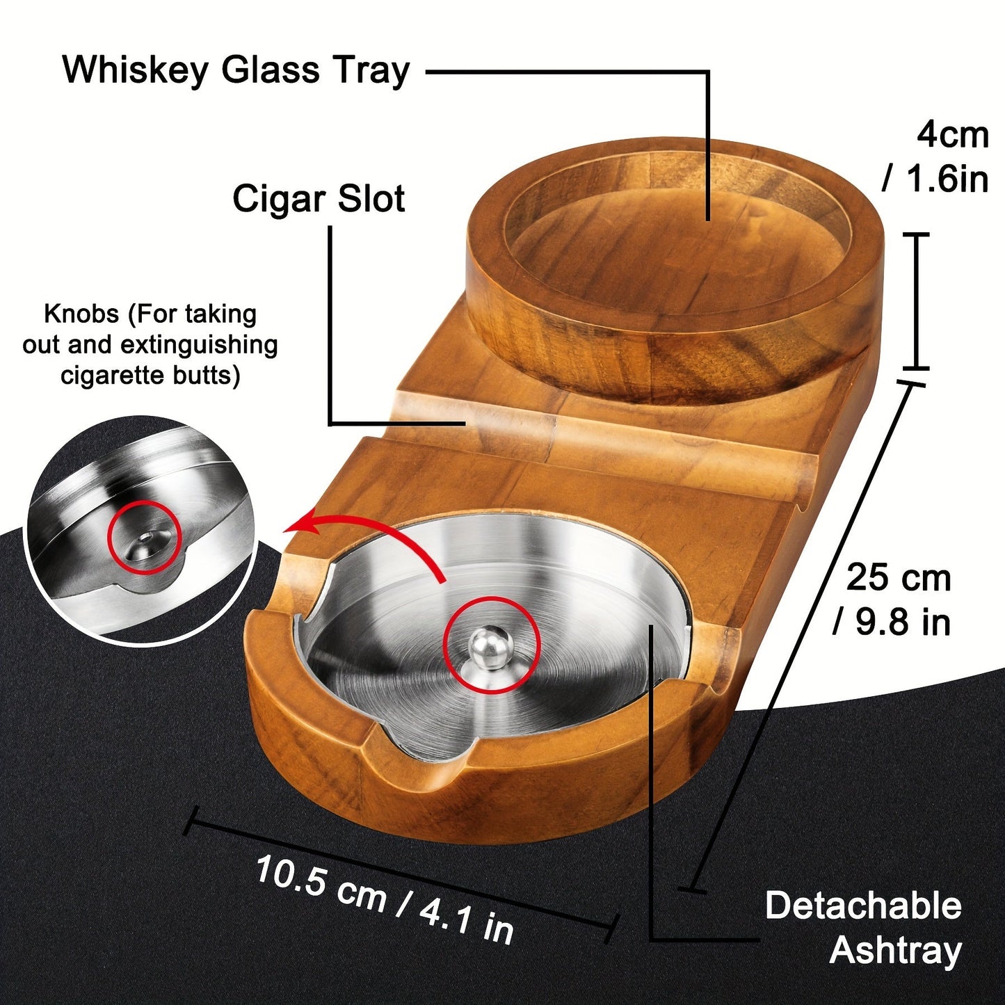 Sigarenasbak en Whiskyglasbak