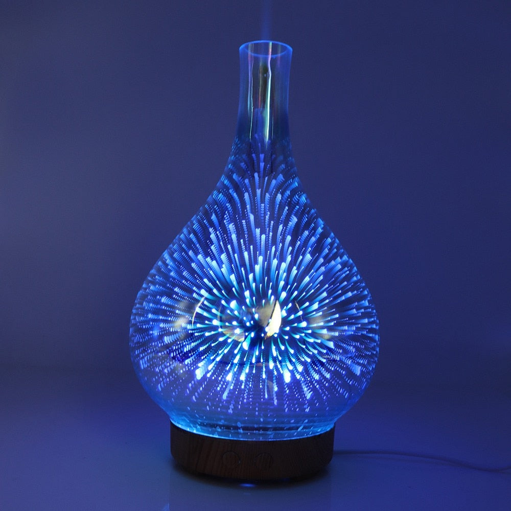 7 Kleur 3D Vuurwerk Aromadiffuser