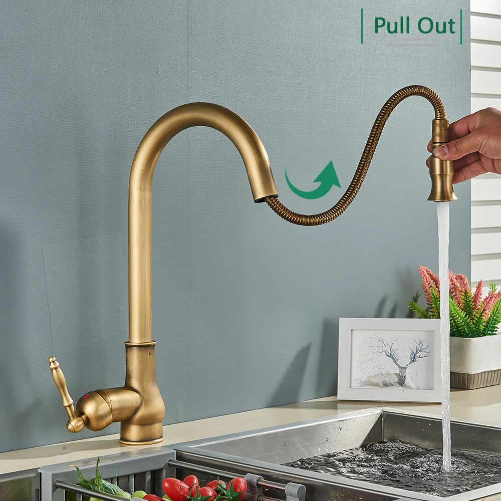 Antique Bronze Kitchen Faucet with Touch Control