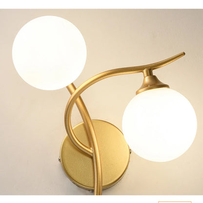 Zwart en Goud Bolvormige Wandlamp