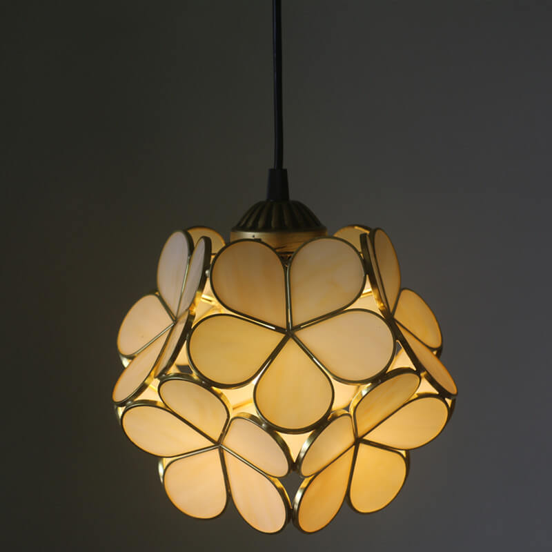 Bloemenlamp met Glaskunst