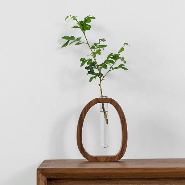 Houten Hydroponische Testbuisvaas