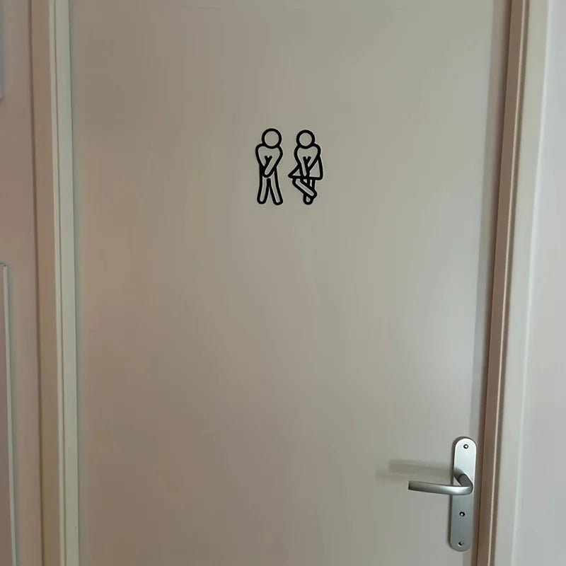 Grappig WC-deurdecor Compact Bordje Creatief Retro