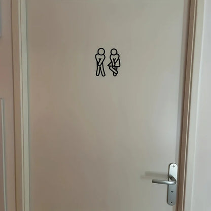 Grappig WC-deurdecor Compact Bordje Creatief Retro