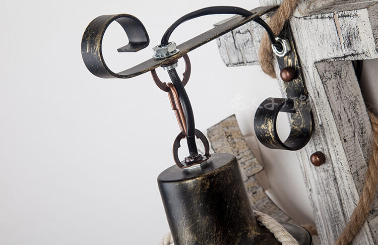 Robuuste Houten Ankerlamp