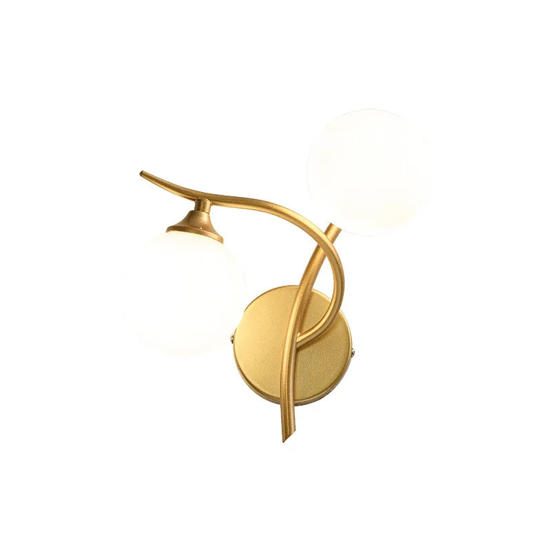 Zwart en Goud Bolvormige Wandlamp