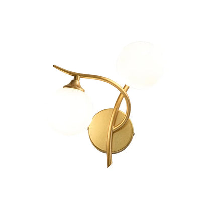 Zwart en Goud Bolvormige Wandlamp