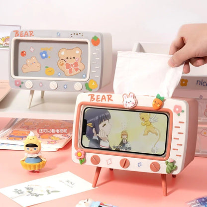 Leuke Kawaii Tv Tissue Box