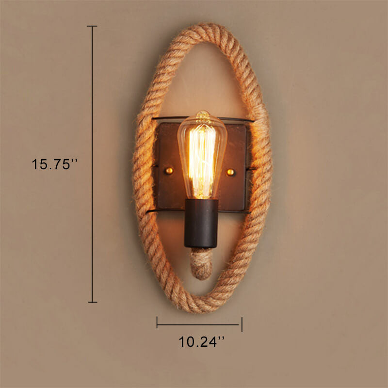 Stoere Touw Wandlamp