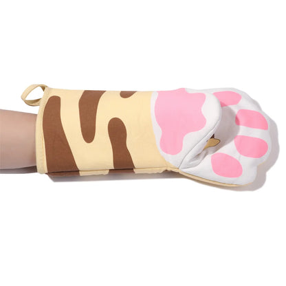 1pc Cat Paw ovenwanten anti-slip hittebestendig