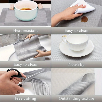 Hitte- en Vlekbestendige Placemats 4 Stukken