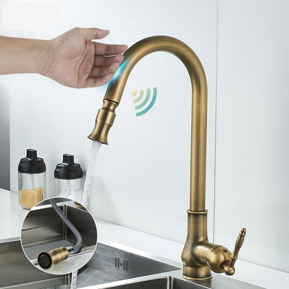 Antique Bronze Kitchen Faucet with Touch Control
