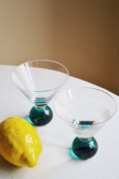 Set van Twee Cocktailglazen - Groen