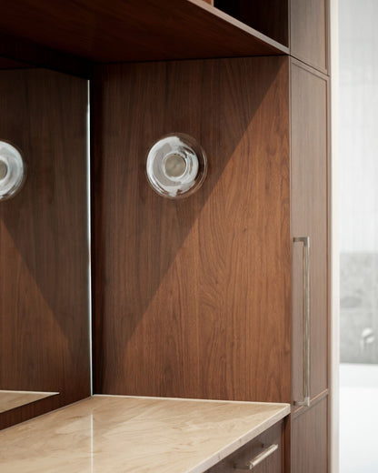 Inverted Glass Dome Wandlamp