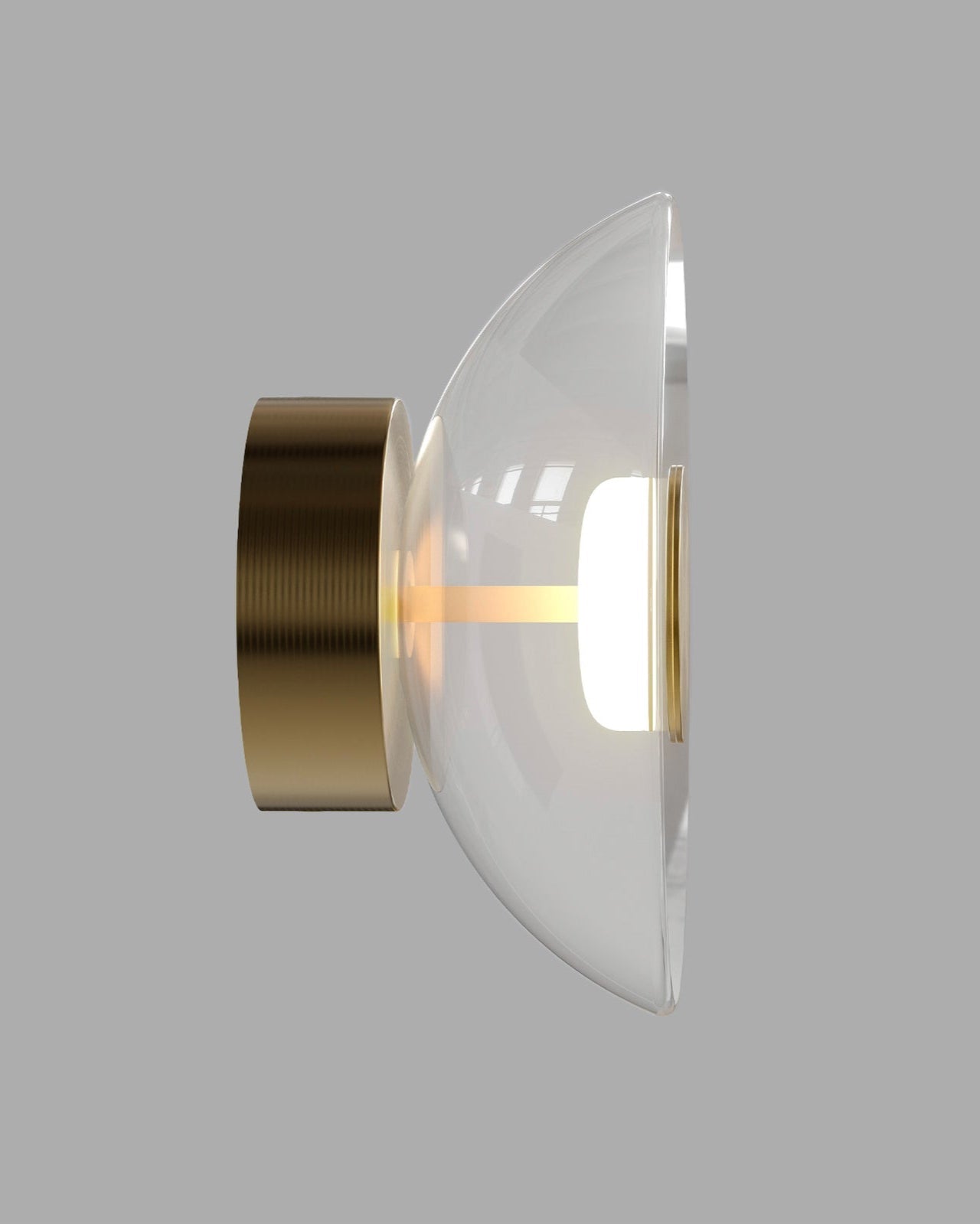 Inverted Glass Dome Wandlamp