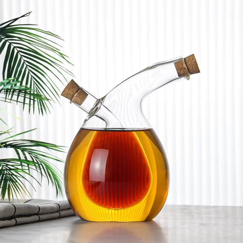 Druppelvrije Olie- en Azijndispenser Met Kurkstoppen