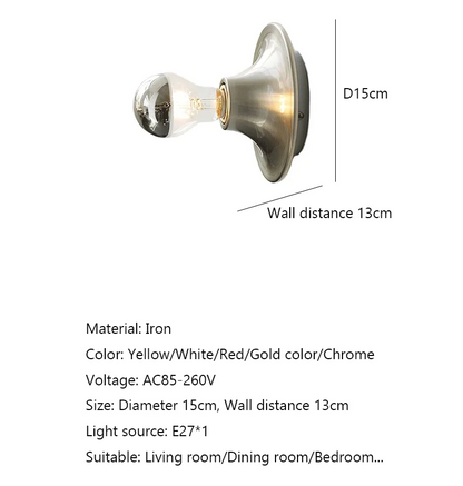 Gang Balkon IJzer Retro Plafond Wandlamp