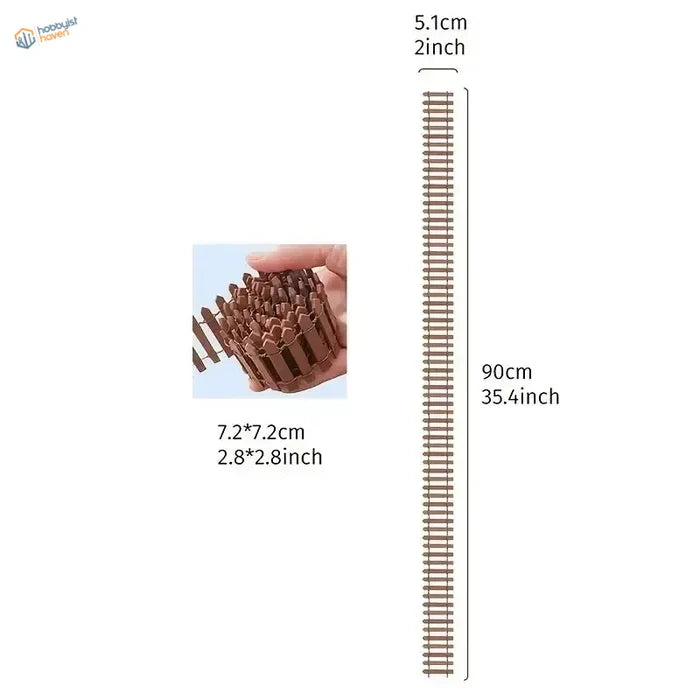 1pc 90cm Mini Fence, Garden And Bonsai Decoration Fairy Tale Garden Fence Wooden Decoration, DIY HandicraftProject Mini Picket Fence