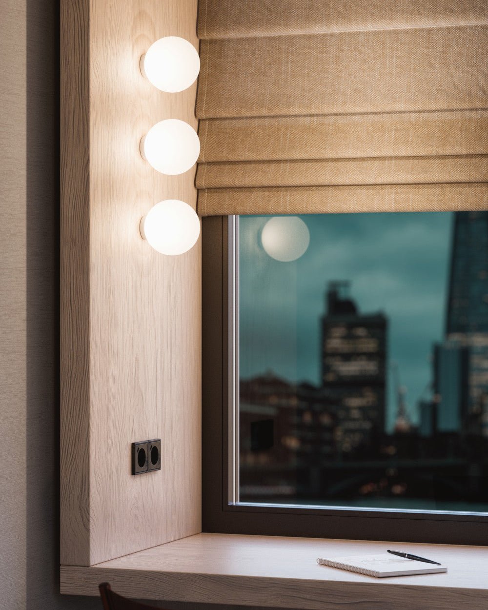 Minimalistische Sphere Wandlamp