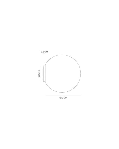 Minimalistische Sphere Wandlamp