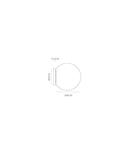 Minimalistische Sphere Wandlamp