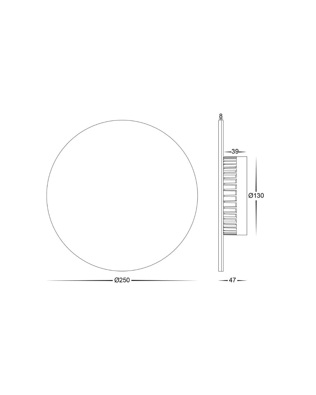 Moderne Aluminium Schijf Wandlamp | TRIColour
