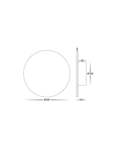 Moderne Aluminium Schijf Wandlamp | TRIColour