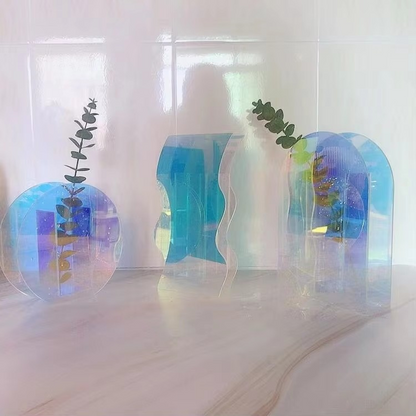 Holografische Regenboog Acryl Vaas