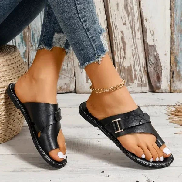 Vrouwen Orthopedische Hallux Valgus Correctie Leren Sandalen